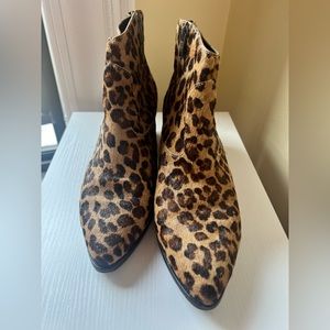 Ash leopard print booties like new